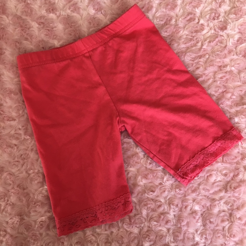 ⭐️ Dark Salmon Lace-Trimmed Knit Shorts